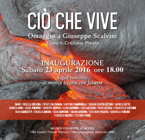 Locandina mostra "CIO' CHE VIVE" di Monica Catto